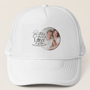 Gorra De Camionero Caligrafía Mínima Foto Cumpleaños Nuera