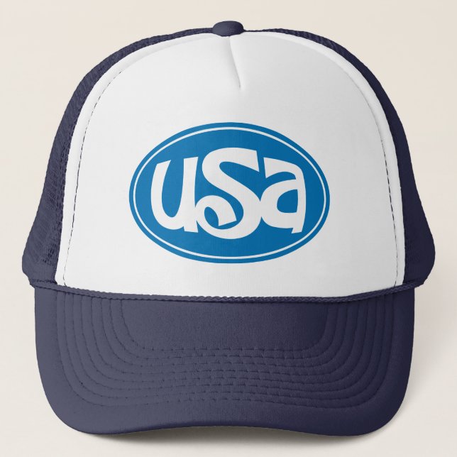 Gorra De Camionero Caligrafía "USA" (Anverso)