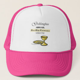 Gorra De Camionero Cáliz de Primera Comunión de ahijada personalizabl