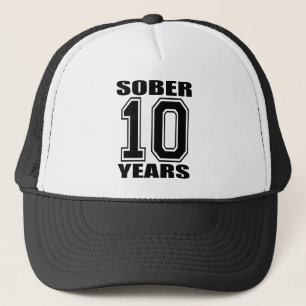 Gorra De Camionero Calme 10 años de negro en blanco