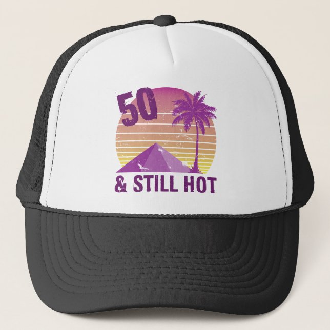 Gorra De Camionero Calor de cumpleaños número 50 (Anverso)