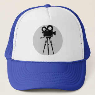 GORRA DE CAMIONERO CÁMARA DE PELÍCULA DE RETRO CON TRIPOD
