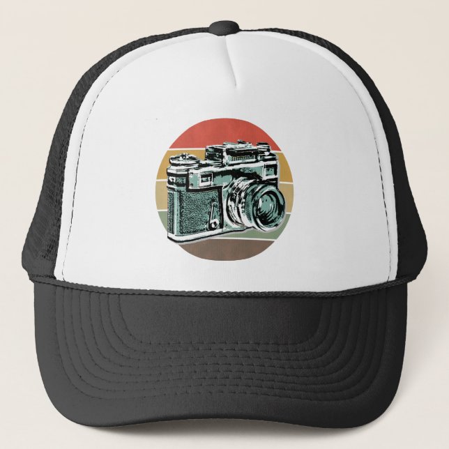 Gorra De Camionero Cámara Retro (Anverso)