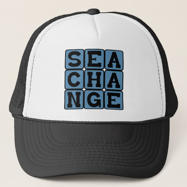 Gorra De Camionero Cambio en el Mar, Transformación Amplia (Anverso)