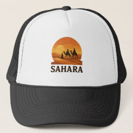 Gorra De Camionero Camello de sol Sahara del Naranja retro vector aud