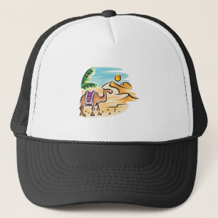 Gorra De Camionero camello en escena del desierto