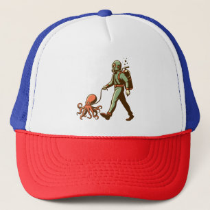 Gorra De Camionero Caminando por el pulpo