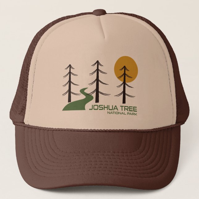 Gorra De Camionero Camino del Parque Nacional del Árbol Joshua (Anverso)