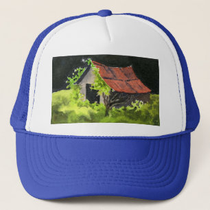 Gorra De Camionero Caminos de campo viejas maderas derramadas en male