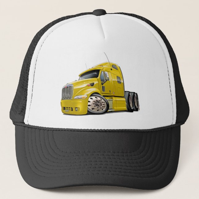 Gorra De Camionero Camión amarillo de Peterbilt (Anverso)