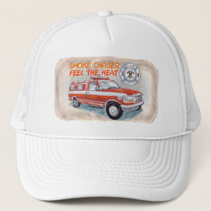 Gorra De Camionero Camión de bomberos para bomberos de humo