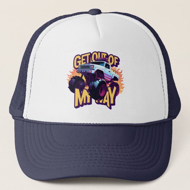 Gorra De Camionero Camión de Monstruo. Sal de mi camino (Anverso)