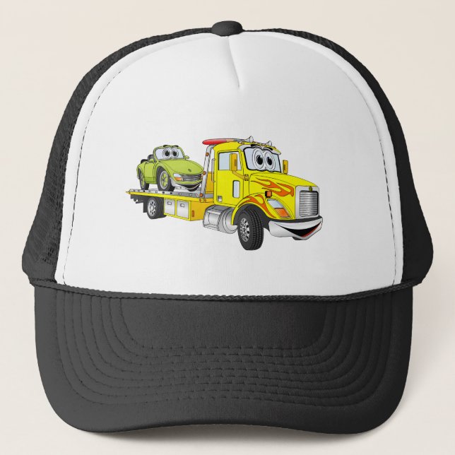 Gorra De Camionero Camión de remolque con Personalizado amarillo (Anverso)