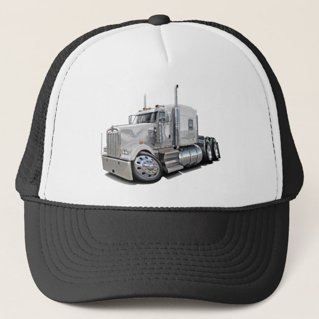 Gorra De Camionero Camión del blanco de Kenworth w900 (Anverso)