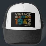 Gorra De Camionero Camión edición limitada 80th Birthday Vintage 1942<br><div class="desc">Regalo de edición limitada 80 Birthday Vintage 1942</div>