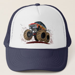 Gorra De Camionero Camión monstruo de dibujos animados