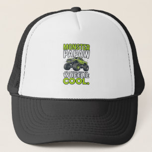 Gorra De Camionero Camión Monstruo Papá Wheelie Cool Divertido Diseño