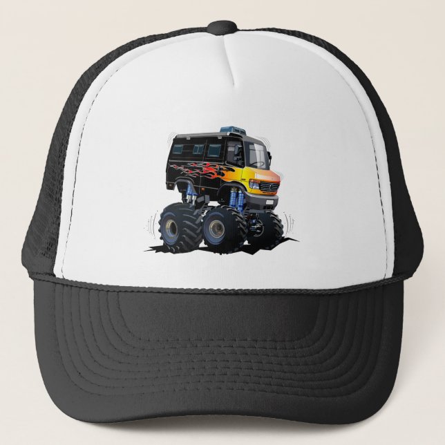 Gorra De Camionero camión monstruo personalizado (Anverso)