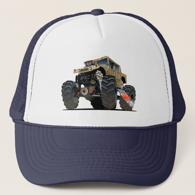 Gorra De Camionero camión monstruo personalizado (Anverso)