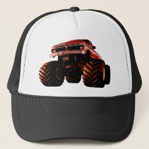 Gorra De Camionero Camión monstruo rojo
