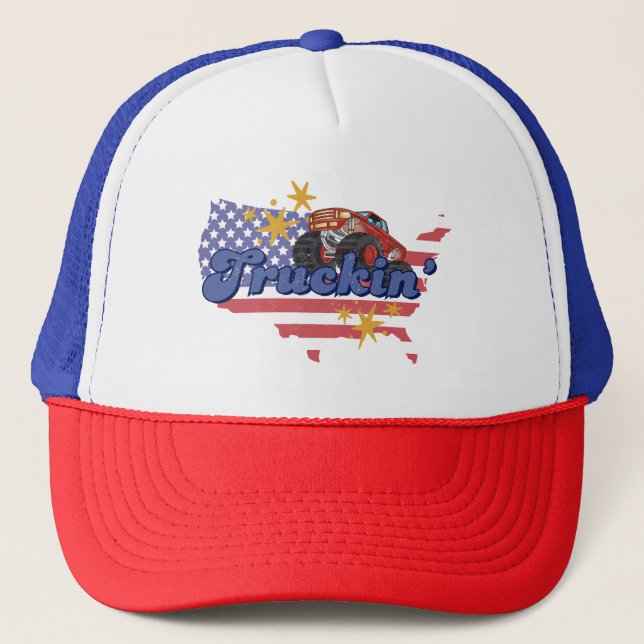 Gorra De Camionero Camión Patriótico (Anverso)