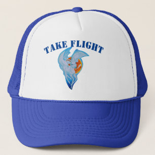 Gorra De Camionero Camión que toma vuelo sobre el vuelo 