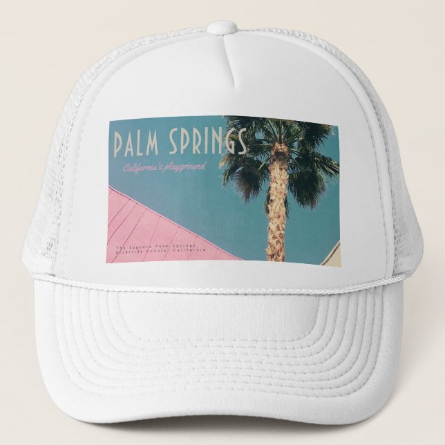 Gorra De Camionero Camión Retro Palm Springs (Anverso)