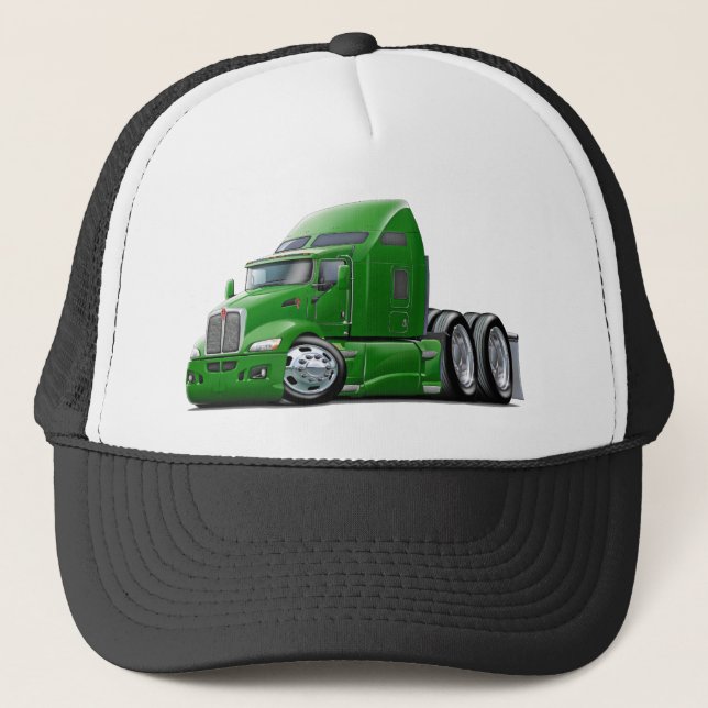 Gorra De Camionero Camión verde de Kenworth 660 (Anverso)