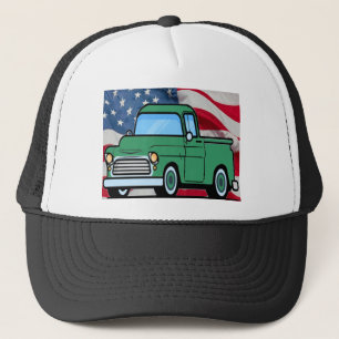 Gorra De Camionero Camión verde vintage