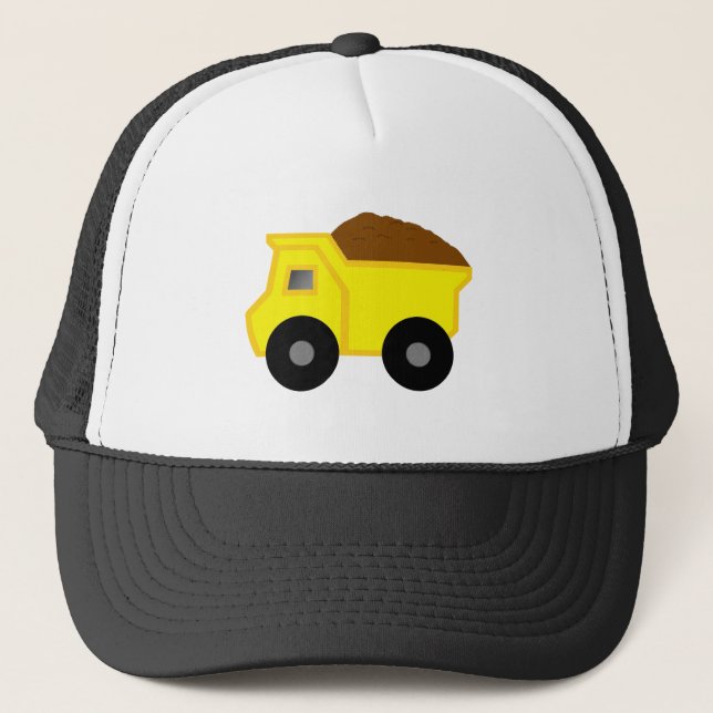Gorra De Camionero Camión volquete amarillo (Anverso)