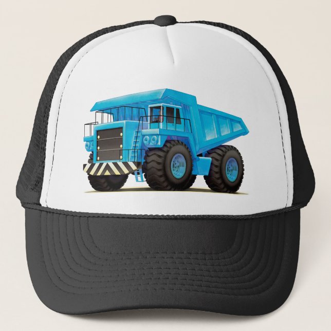 Gorra De Camionero Camión volquete azul grande (Anverso)
