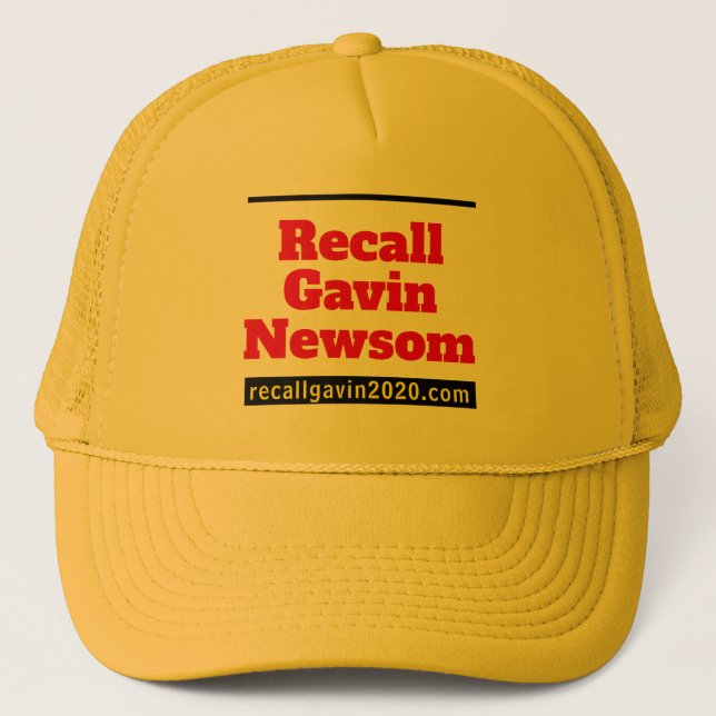 Gorra De Camionero Camionero amarillo que recallgavin2020 (Anverso)