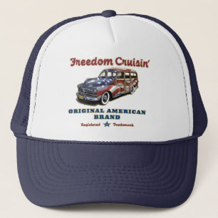 Gorra De Camionero Camionero americano de la libertad cruzada