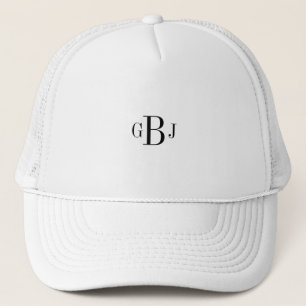 Gorra De Camionero Camionero de béisbol Hat Monogrammed Inicials Cap 