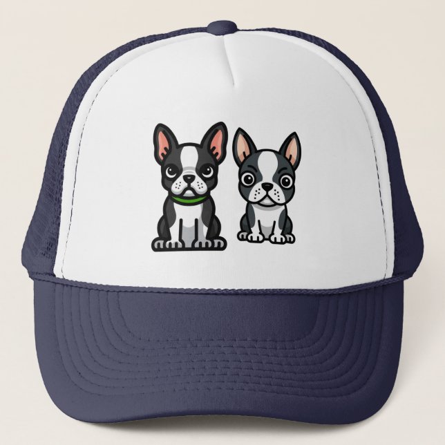 Gorra De Camionero Camionero de Boston Terrier (Anverso)