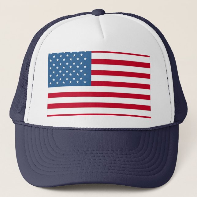 Gorra De Camionero camionero de la americano-bandera (Anverso)
