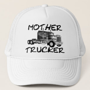 GORRA DE CAMIONERO CAMIONERO DE LA MADRE - NEGRO Y BLANCO