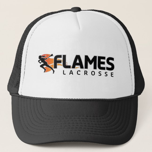 Gorra De Camionero Camionero de LaCrosse de las llamas (Anverso)
