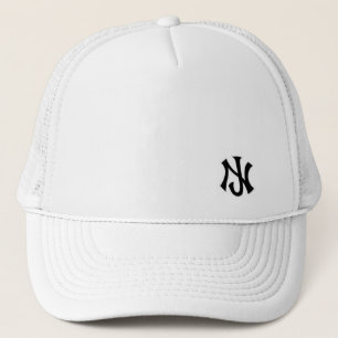 Gorra De Camionero Camionero de New Jersey todo el blanco
