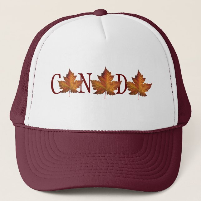 Gorra De Camionero Camionero de recuerdo de Canadá Cap Maple Leaf Can (Anverso)