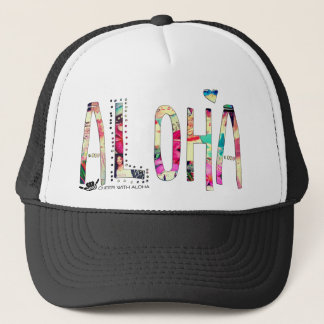 Gorra De Camionero Camionero del COLLAGE de la HAWAIANA de CWA