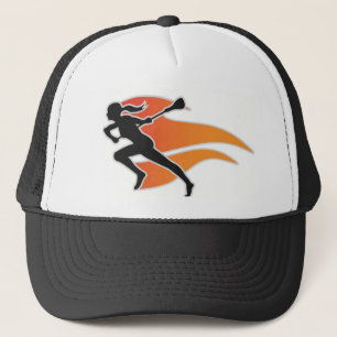 Gorra De Camionero Camionero del logotipo de LaCrosse de las llamas