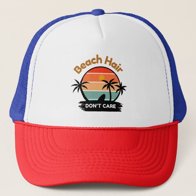 Gorra De Camionero Camionero Hat Beach Hair, no importa (Anverso)