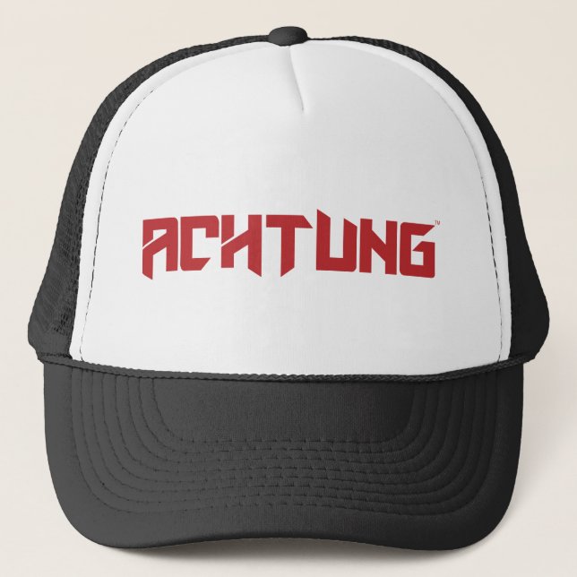 Gorra De Camionero Camionero negro del equipo de Achtung (Anverso)