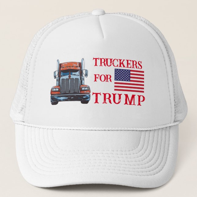 Gorra De Camionero Camioneros para Trump 2024 (Anverso)