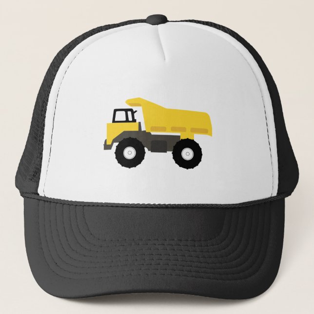 Gorra De Camionero Camiones de construcción de camiones amarillos (Anverso)