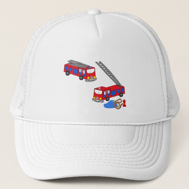 Gorra De Camionero Camiones rojos de bombero (Anverso)