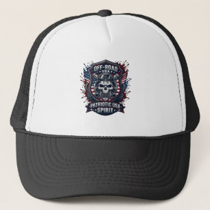 Gorra De Camionero Camioneta Monstruo Patriótica 1776 Fuera de Carret