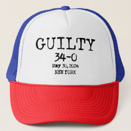 Gorra De Camionero Camisa de 34-0 culpables