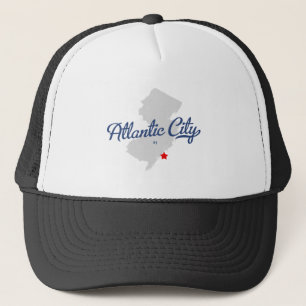 Gorra De Camionero Camisa de Atlantic City New Jersey NJ